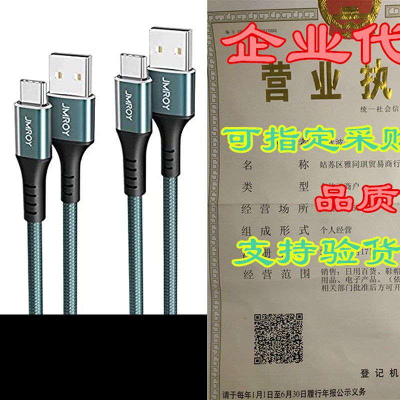 新品USB Type C Cable, USB C ChargiEng Cord Nylon[3 Pack 3.3f