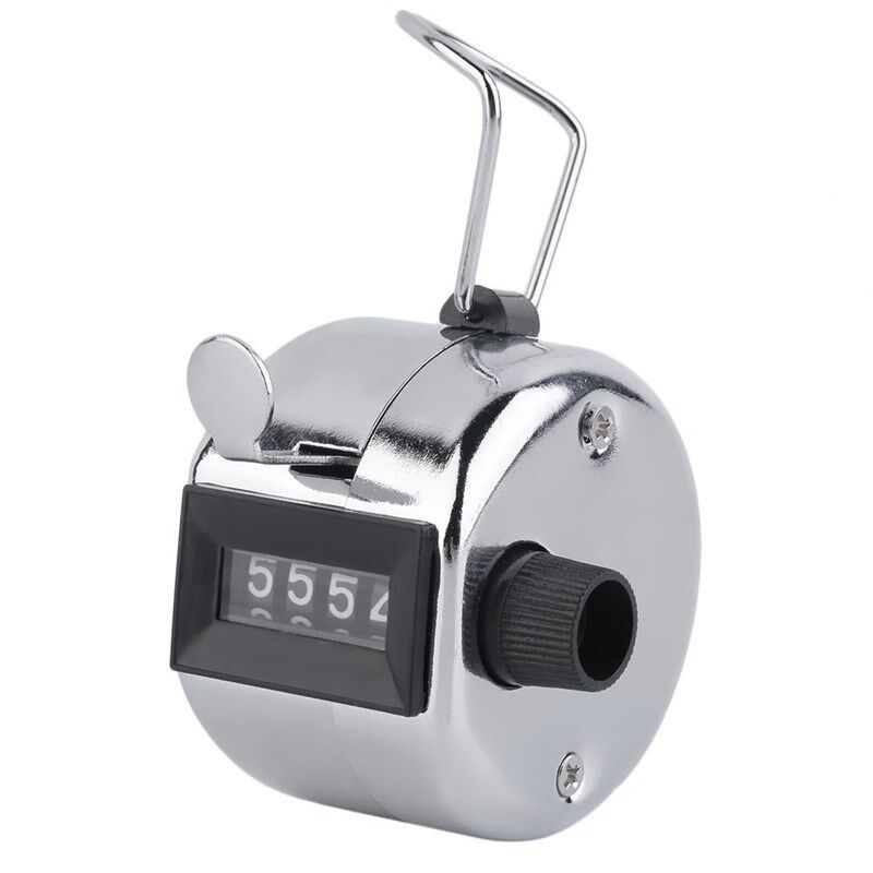 新品Digital Chrome Hand Tally Clicker/ICounter 4 Digit Numbe