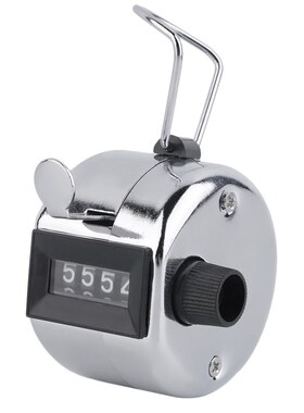 新品Digital Chrome Hand Tally Clicker/ICounter 4 Digit Numbe