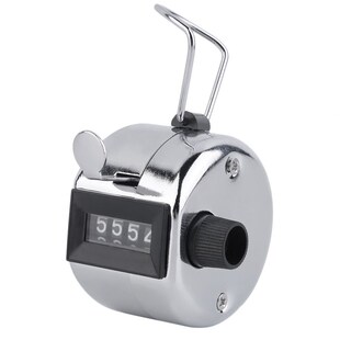 新品 Clicker Digit Numbe Tally Hand Chrome Digital ICounter