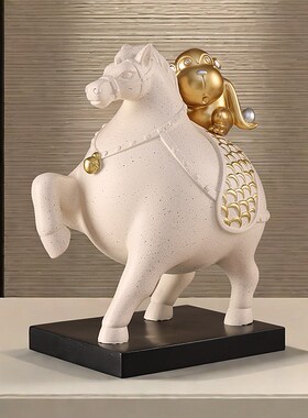 新品马上封侯立马摆件家s居办公室玄关客厅工艺品领导办公桌面柜