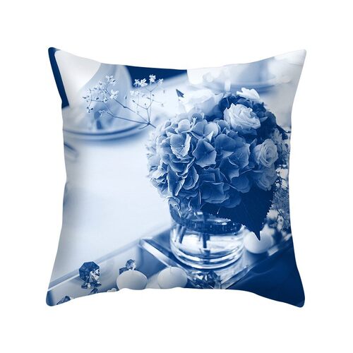 新品45cm Blue Geometry PillowcaseD Decorative Sofa Cushion C