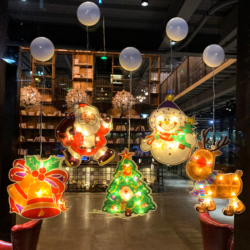 极速过新年春节装饰节日装扮x店铺橱窗挂件场景布置圣诞树饰品铃