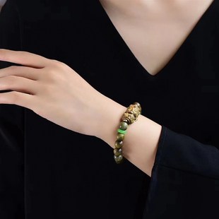 DS27 淡淡香味 极速阿根廷天然绿檀手串搭配度母守护神F 10mm