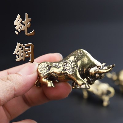铜牛摆件 纯铜大号华尔街牛A招財鎮宅旺市客厅办公室工艺品