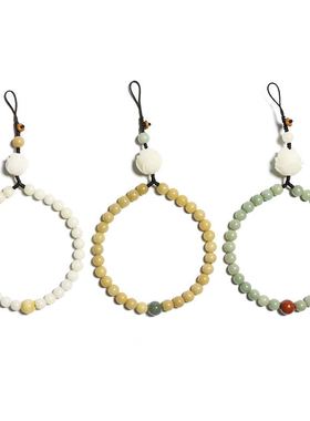 极速风化阴皮白玉m果菩提手机链女短款配饰手串吊坠挂饰挂件短手