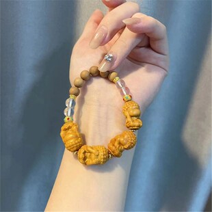 极速老山檀四不佛手串 搭配D天然白水晶 TY1018