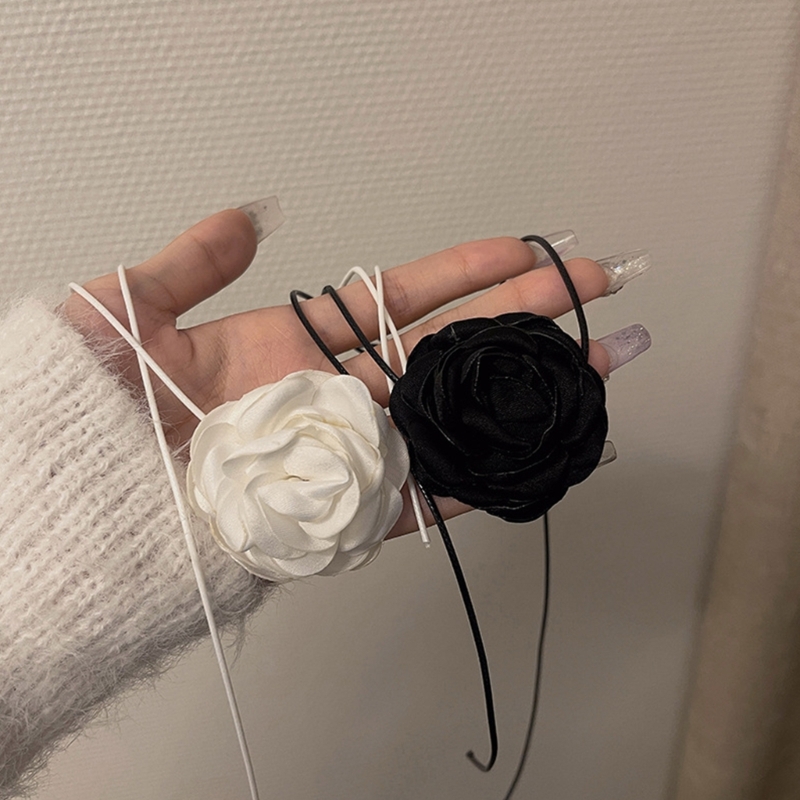 极速1PC Cool Vintage Black Dinner Party Big Flower LaceZ Cho