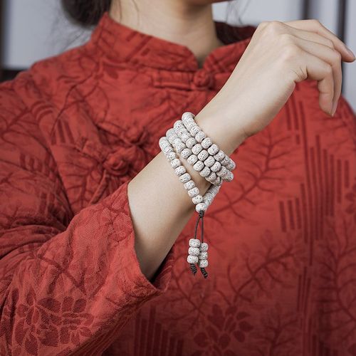 极速海南星月菩提手串108颗正月高密顺J白男女毕业级精品高抛桶珠