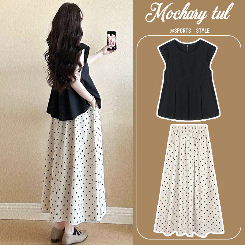 新品孕妇装夏装2025新款连衣裙子夏季短袖背心P雪纺娃娃衫上衣两