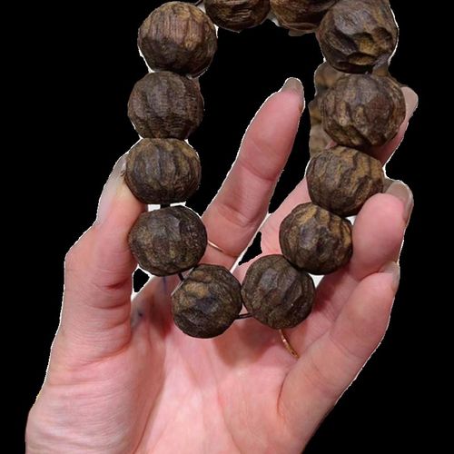 极速沉香锤纹珠大手串 2H0mm TY1155