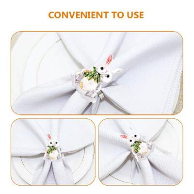 极速Napkin Rings Easter Ring BuBnny Holder Serviette Buckle