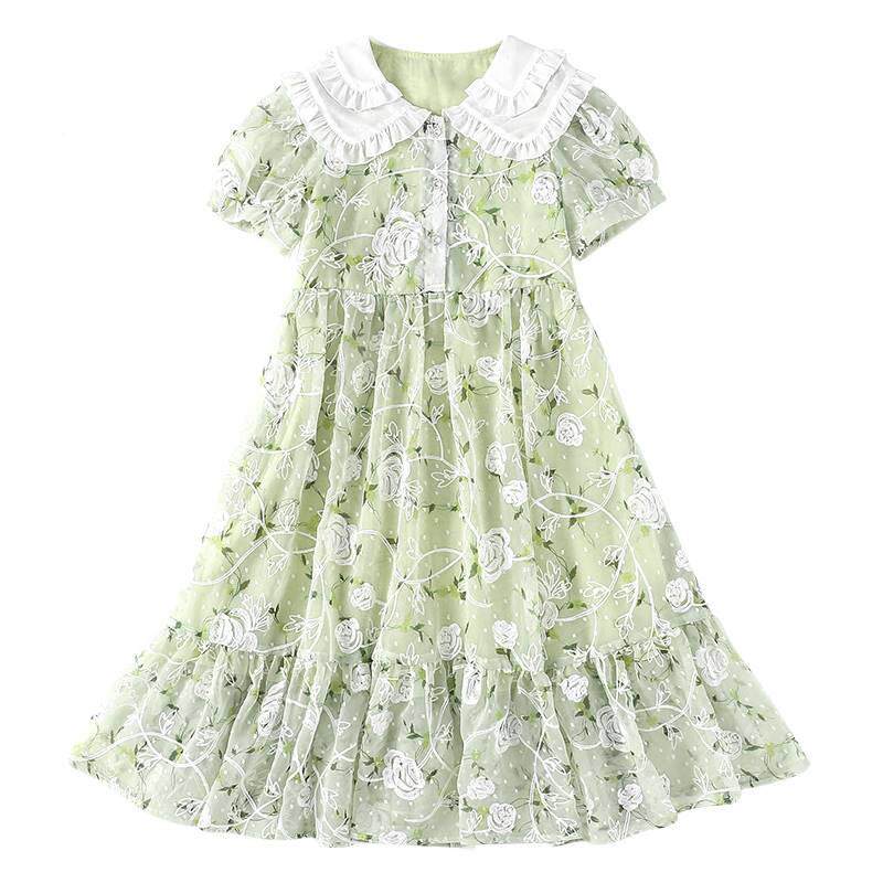 极速女.f童洋装夏装2023新款洋派中大童公主裙夏季10女;.;&r