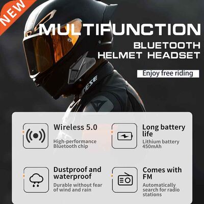 新品Multifunction Helmet Intercom Stereo Device Headset.s Bl