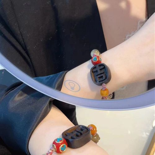 极速沉香吉d字多宝手串 配搭尼泊尔手工珠 大天意  天珠 TY1239