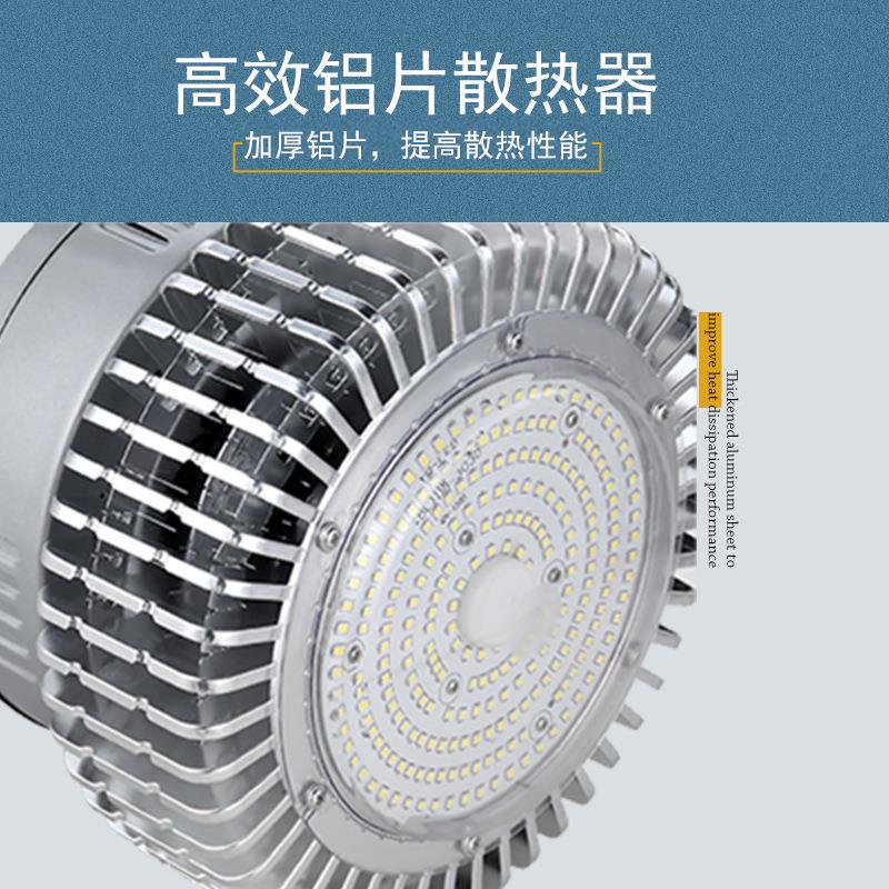 le d鳍片工矿灯 工灯大功率厂房照明 仓库工业厂灯室IXL内防眩天