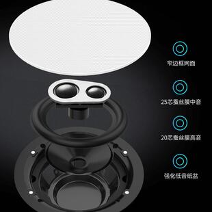 创智JiHiFi新J9家庭背景音乐系统套装配套窄框高中低分频喇叭音响