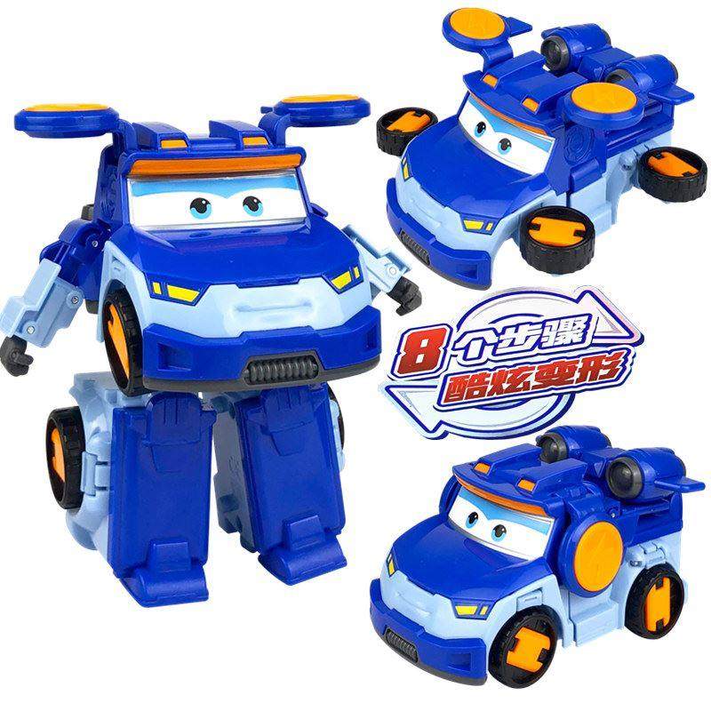 超级飞侠新品大号佩佩汽车变形机器人金小子超级飞机雷克儿童玩具