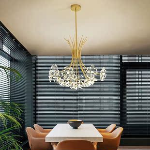 北欧创意蒲公英吊灯后现代简约客厅卧室餐厅水晶吊灯个性 艺术灯具