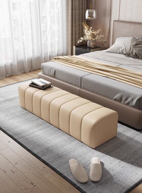 LCA01-20衣帽间床尾长方形皮凳子长凳服装店休息区长条沙发凳轻奢