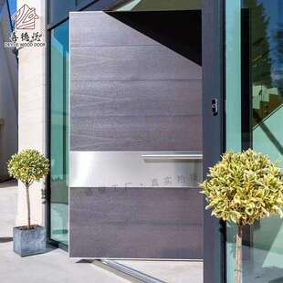 旋转实木门室内转轴门入户门中轴偏轴门实木门民宿庭院大门