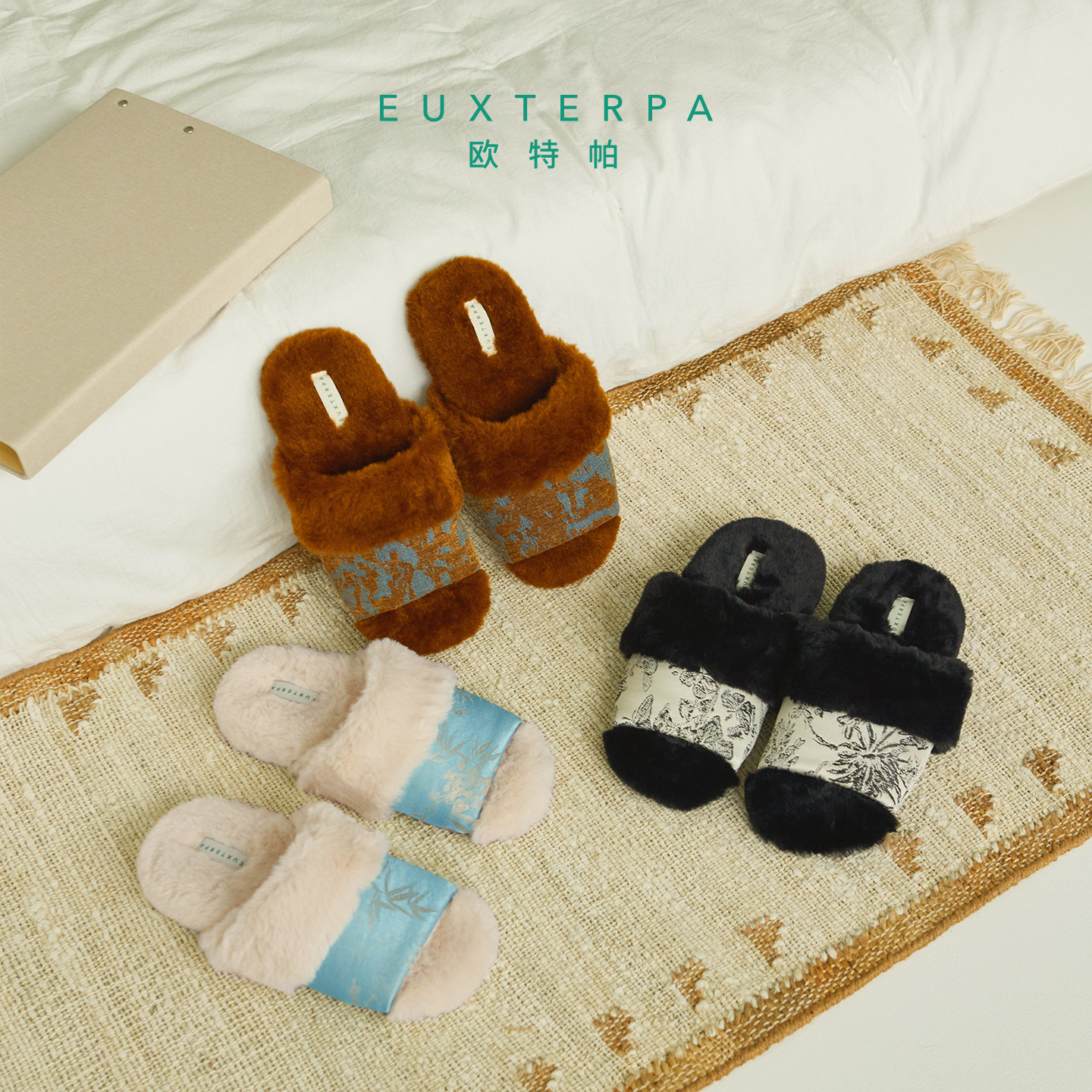 新中式提花拼接 时尚露趾透气保暖