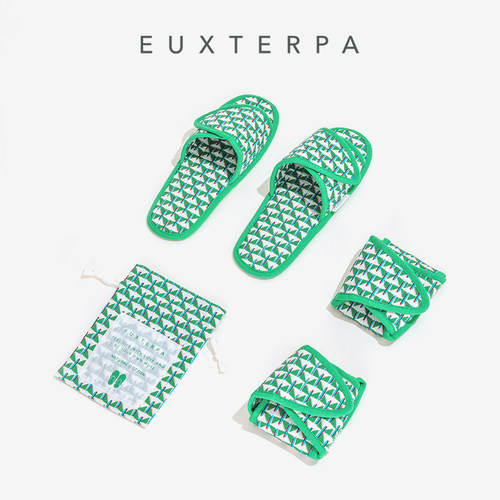 euxterpa全棉可折叠便携旅行拖鞋