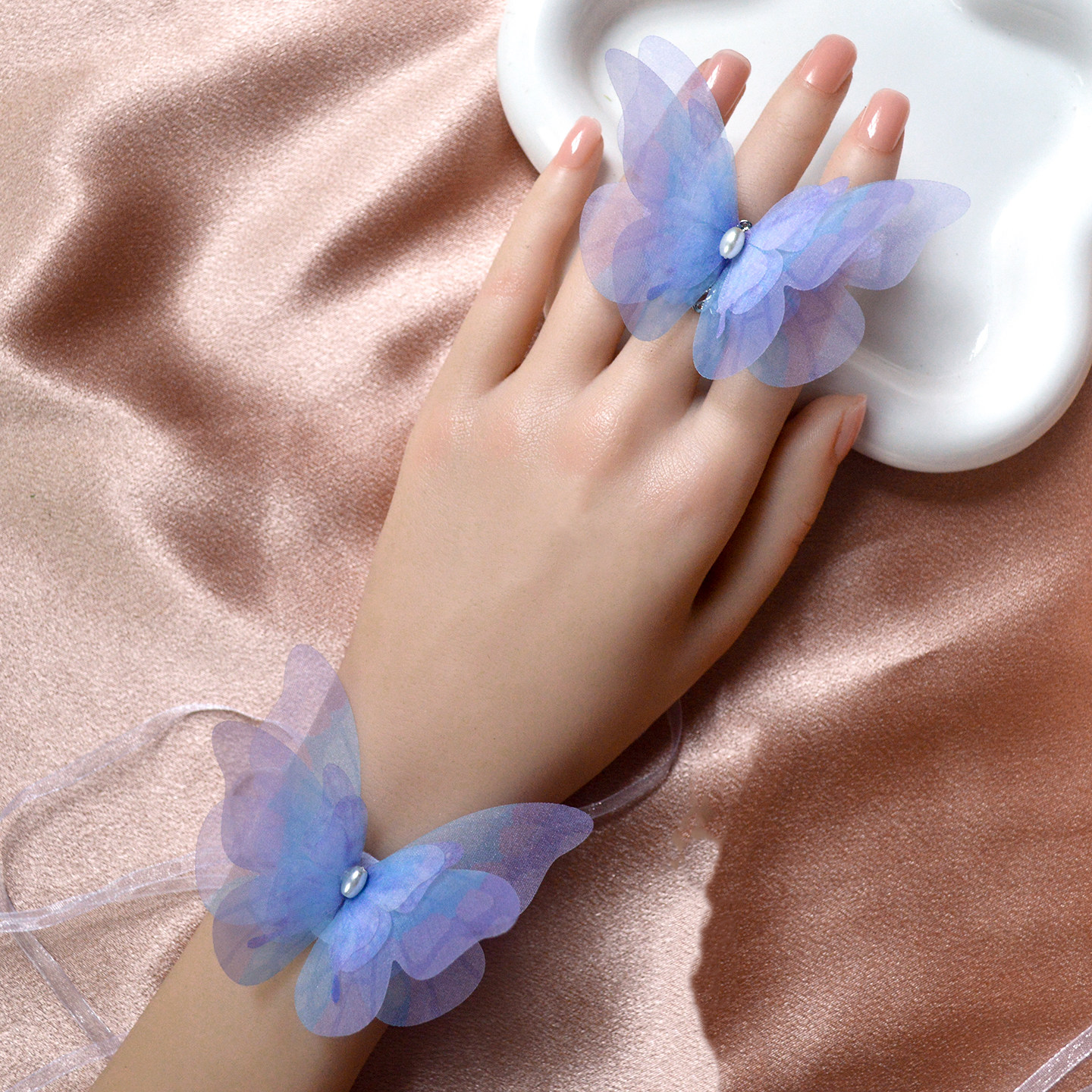 森系古风蝴蝶手链新中式高级感手带小众设计手腕花中国风手绳舞蹈,饰品/流行首饰/时尚饰品新,手链,淘宝优惠券,粉丝福利购,淘宝优惠卷