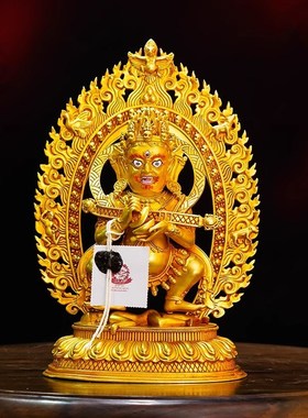 红棒玛哈嘎拉 铜像摆件二臂玛哈嘎拉 家居客厅装饰品铜器摆件