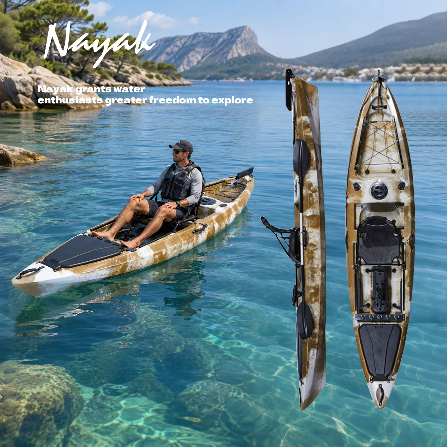 Nayak/Whale 3.95m钓鱼座带座椅 LLDPE 载重：200kg 3950x850x375