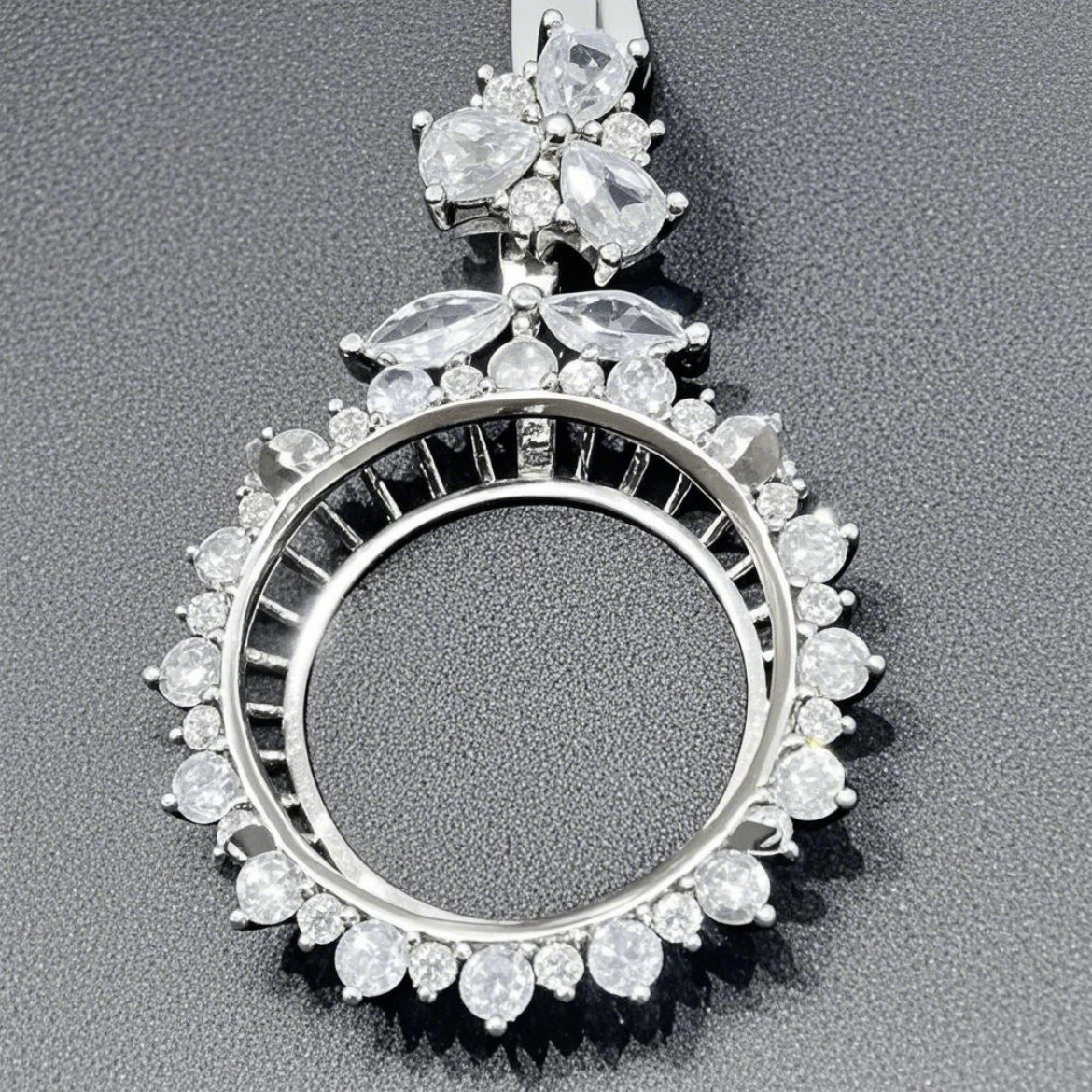 S925纯银圆形吊坠挂件空托男女款时尚百搭平安扣DIY镶嵌银托,饰品/流行首饰/时尚饰品新,项坠/吊坠,淘宝优惠券,粉丝福利购,淘宝优惠卷