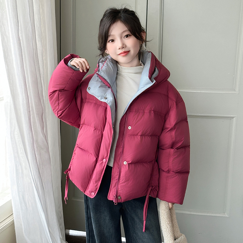 女童羽绒服2025新款儿童洋气白鸭绒外套女大童冬装加厚保暖防寒衣