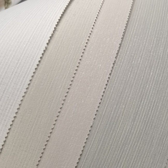 别丽美特.布朗堡系列高精密加捻银丝绣花无缝壁布竖W条纹银丝墙布