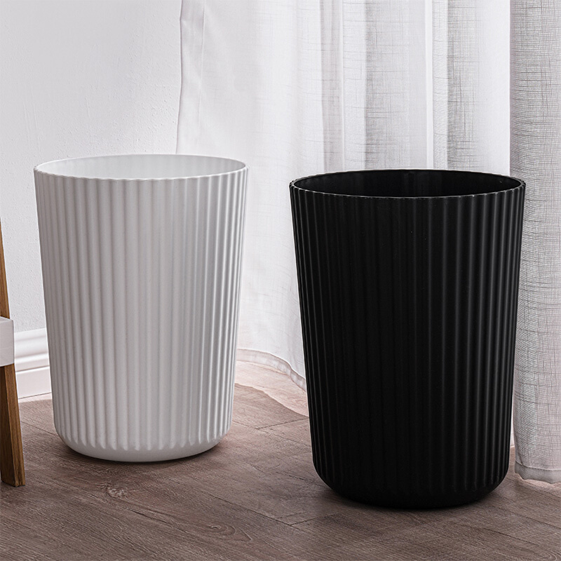 家用简约圆形垃圾桶客厅卧室现代创意北欧无盖厨房大小号塑料纸篓 家庭/个人清洁工具 垃圾桶 原图主图
