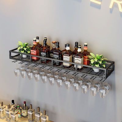 挂墙壁上酒架吧台红酒杯杯架倒挂饭厅欧式悬挂式酒柜置物架展示架