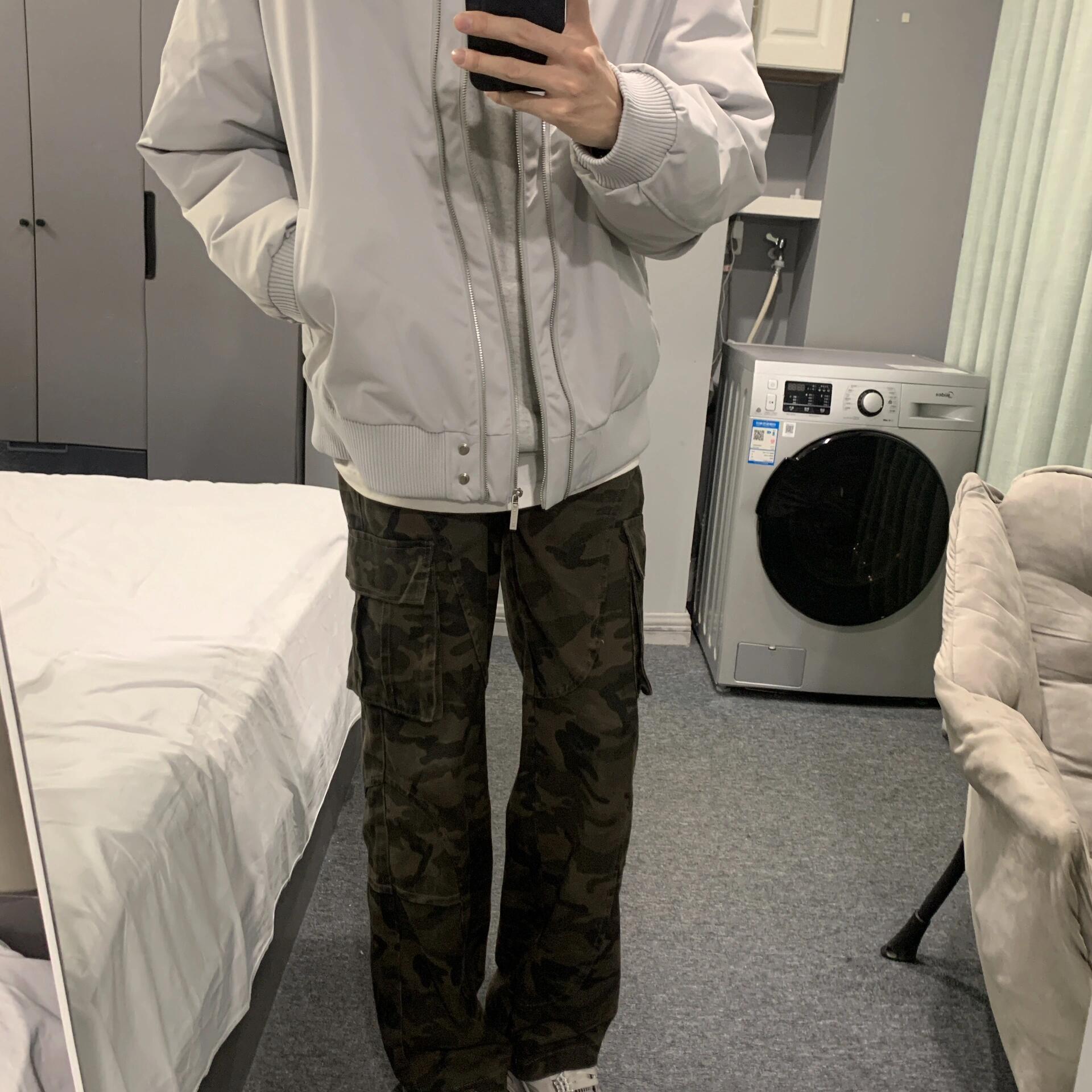 衣服2025新款套装春季复古夹克男装潮流日系工装外套搭配直筒长裤