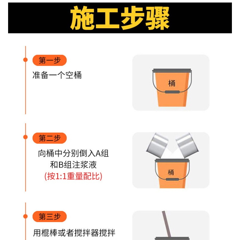 高渗透改性环氧树脂注浆液水泥裂缝空鼓灌缝加固环氧结构胶封缝k.