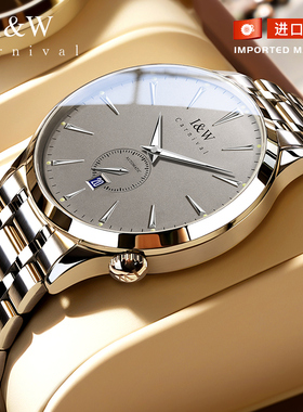 瑞士iw爱沃驰男士机械手表男款2025新款高级简约品牌精钢防水腕表