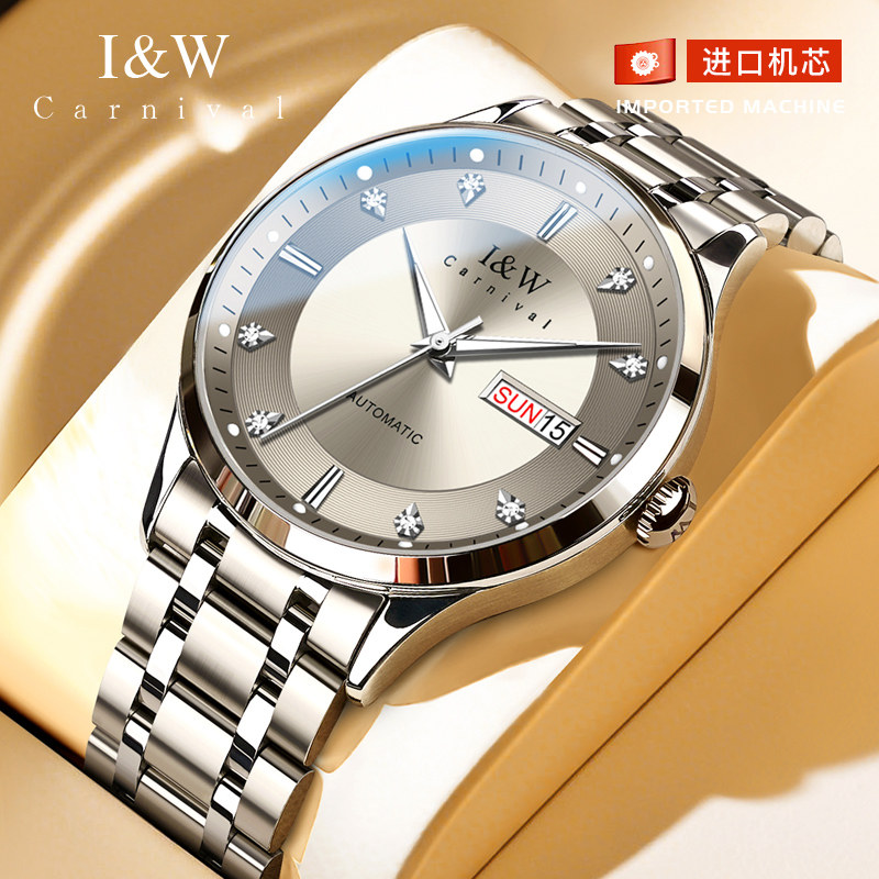 瑞士iw爱沃驰男款手表男士机械表进口机芯精钢防水简约名腕表十大