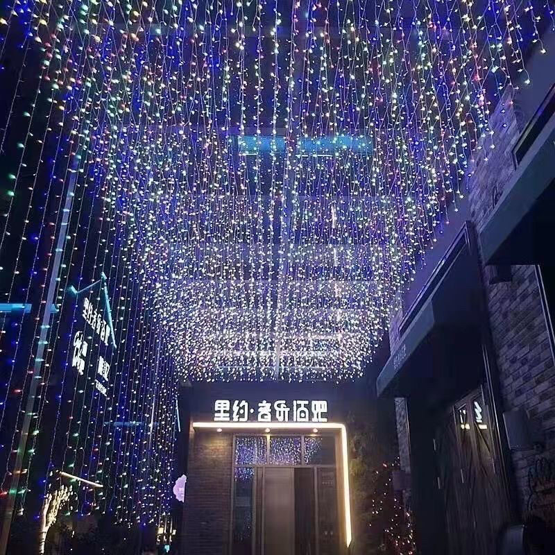 LED铜线星星彩灯户外夜市批发