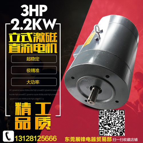3HP直流电机 DC200V 2.2KW 立式 激磁直流马达 调速电机马达ZD97