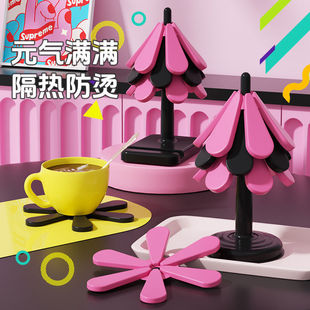 隔热垫餐垫家用硅胶耐高温防烫砂锅专用锅垫碗垫杯垫可折叠餐桌垫