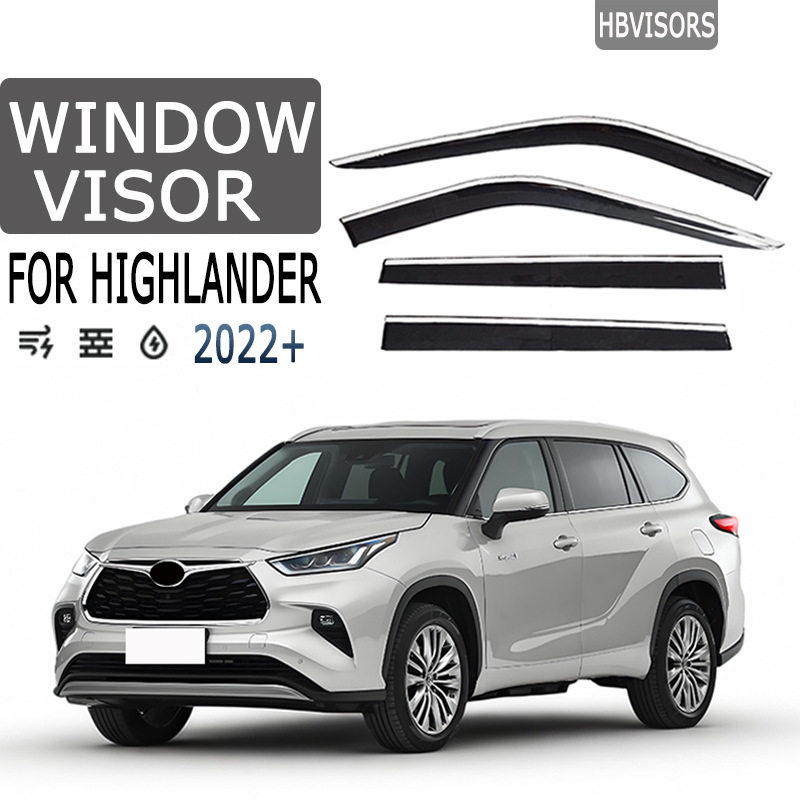 适用于HIGHLANDER不锈钢晴雨挡雨板雨眉侧窗导流板Windowvisor