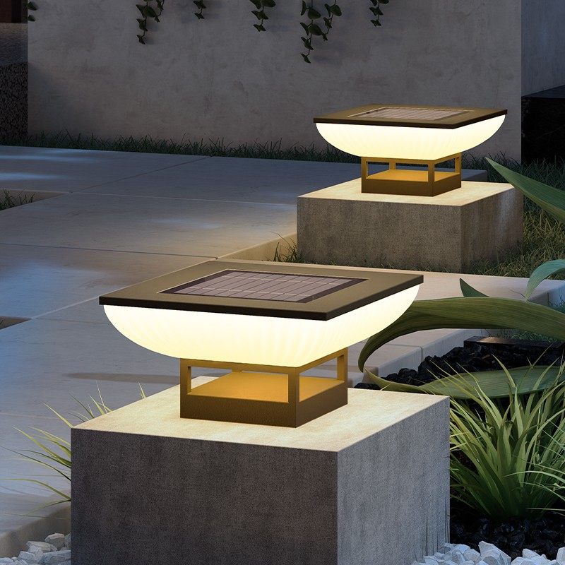 步步登太阳能柱头灯户外防水庭院灯别墅立柱灯围墙灯大门灯柱子灯