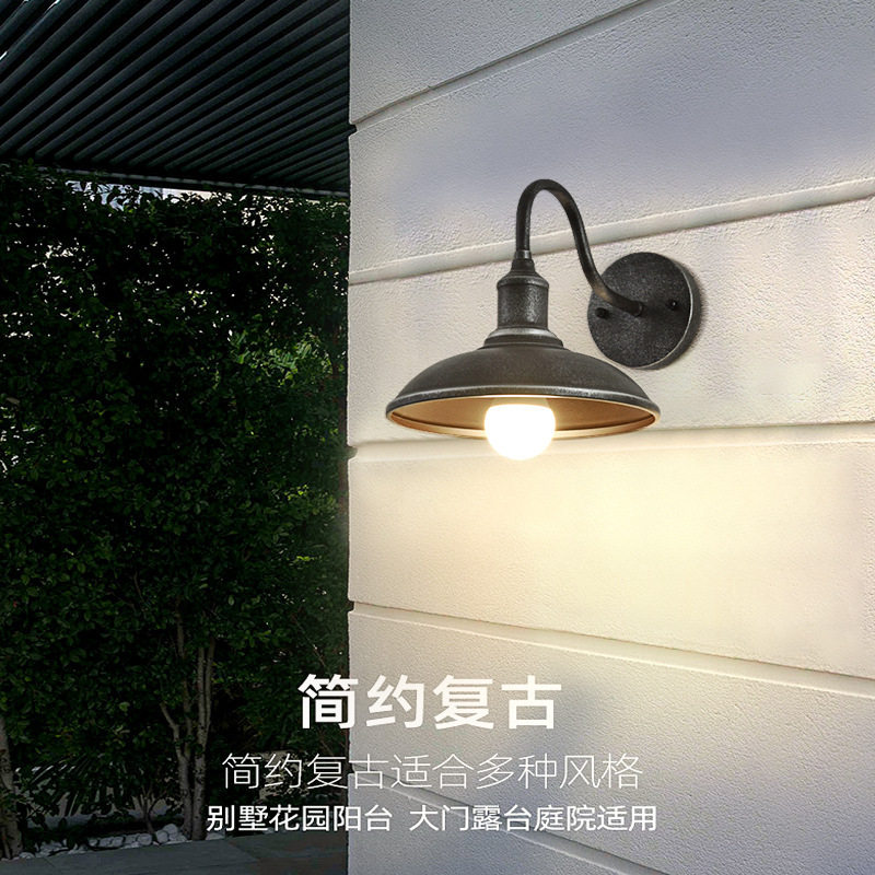 美式复古户外壁灯设计师防水阳台店铺门头LED餐厅酒吧室外照明灯