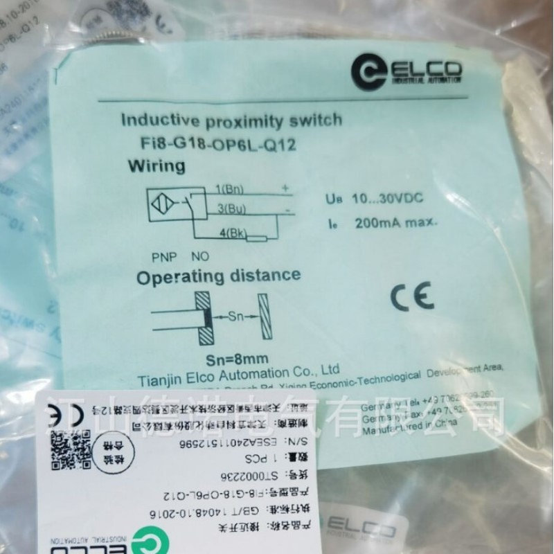 全新销售宜科接近开关Fi10-M30-OP6L Fi10-M30-ON6L质保一年