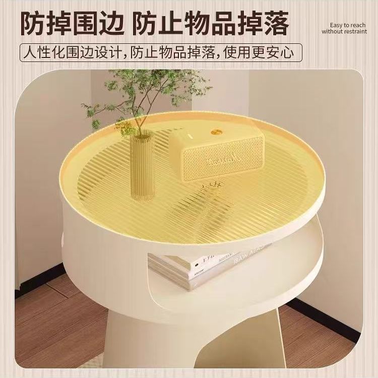 铁艺床头柜轻奢猫窝边几一体奶油风沙发边柜客厅小桌子茶几