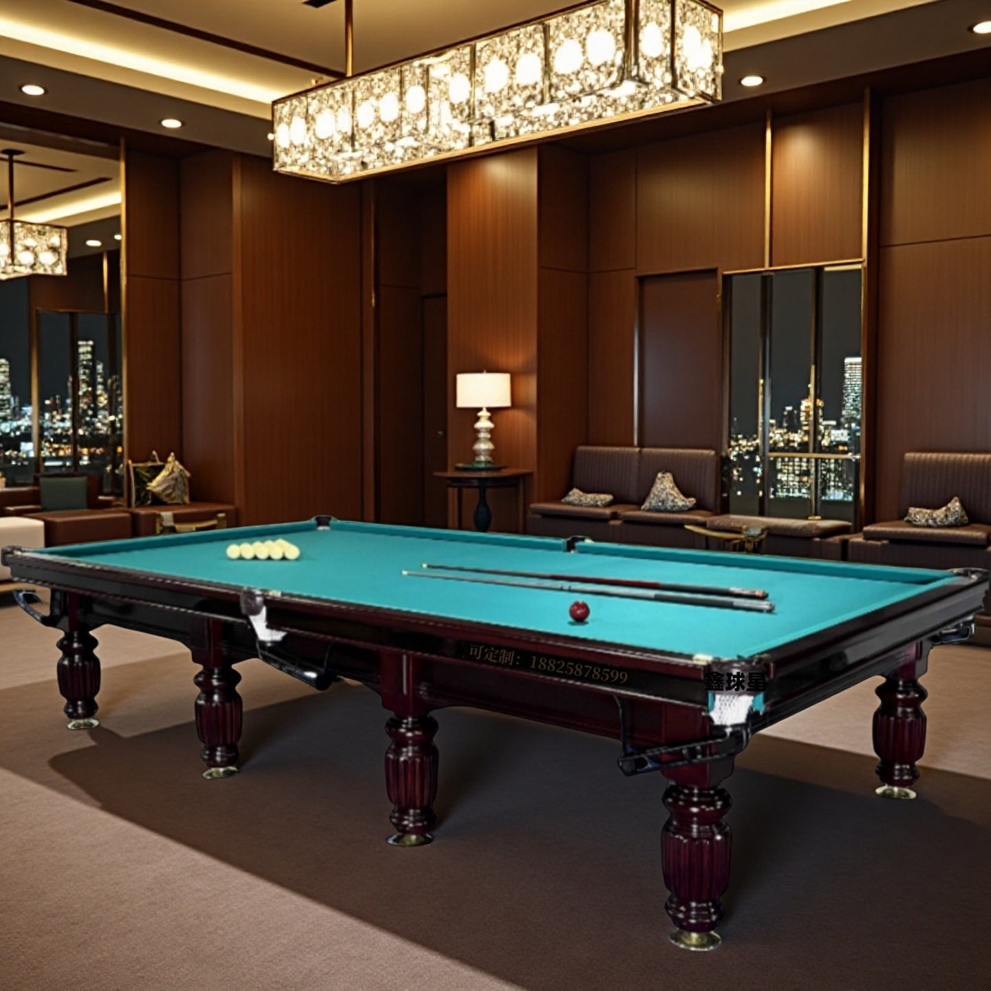 俄式台球桌标准成人俄式桌球台家用斯诺克台球美式台球桌台球案子