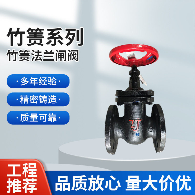 竹箦法兰闸阀Z45T-10 铜芯铸铁暗杆楔式闸阀 DN50~250 竹机