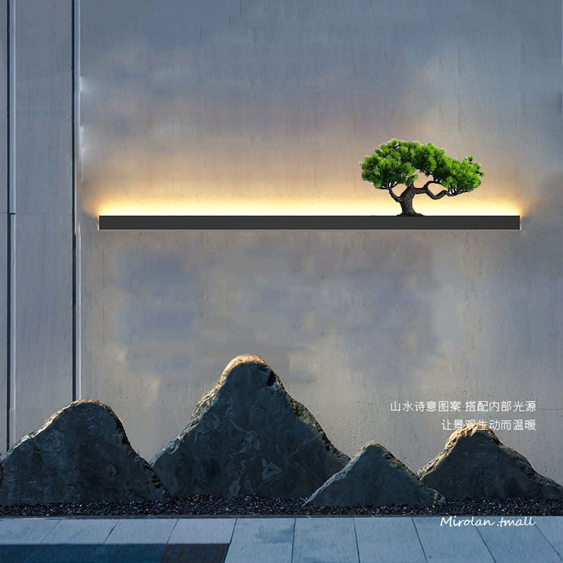 户外长条太阳能防水壁灯